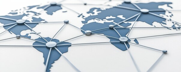 Poster - Global Networking Concept Digital Artwork Representation