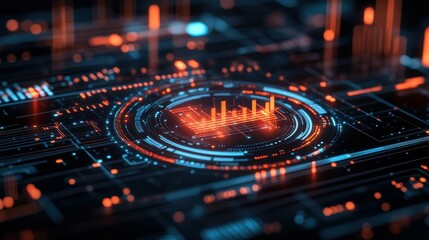 Poster - Strategic Data-Driven Marketing Insights on Futuristic Tech Background
