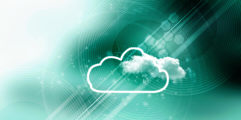 Poster - 2d illustration abstract cloud background
