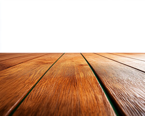 A close-up view of polished wooden floor planks, showcasing rich texture and natural beauty against a bright background.