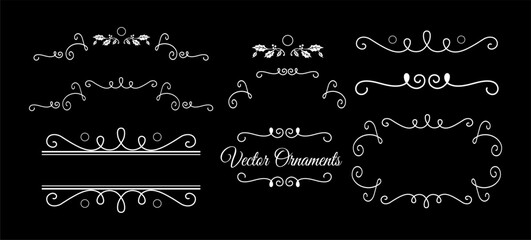 Wall Mural - Set Decorative Vector Ornaments Art 