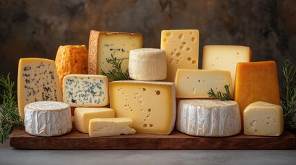 Various types of cheese