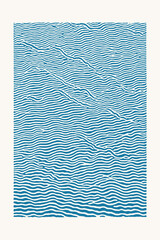 Poster - Wave pattern print. Wall art. Modern art. Created with Generative AI technology