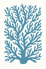Poster - Coral print. Wall art. Modern art. Created with Generative AI technology