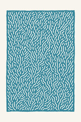 Poster - Coral pattern print. Wall art. Modern art. Created with Generative AI technology