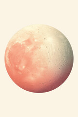 Poster - Minimalist Moon print. Wall art. Modern art. Created with Generative AI technology