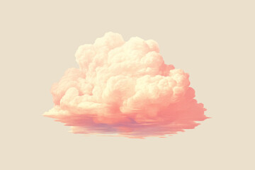 Poster - Minimalist cloud print. Wall art. Modern art. Created with Generative AI technology