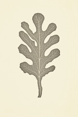 Poster - Leaf print. Wall art. Modern art. Created with Generative AI technology