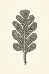 Poster - Leaf print. Wall art. Modern art. Created with Generative AI technology