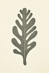 Poster - Leaf print. Wall art. Modern art. Created with Generative AI technology