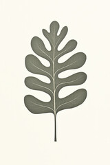 Poster - Leaf print. Wall art. Modern art. Created with Generative AI technology