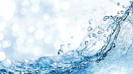 Poster - Close-Up of Water Molecules in Motion