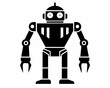 © CreativeDesignStudio - Robot silhouette vector, Robot icon Alien silhouette, Robot Clipart, Robot Files for Cricut, Robot Cut Files For Silhouette