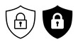 © dlyastokiv - Security icon set, security icon with shield and lock sign