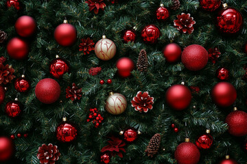 Wall Mural - christmas wallpaper, top view background