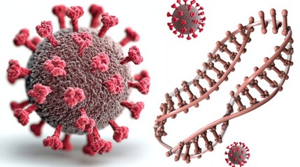 Poster - virus structure and dna helix visualization