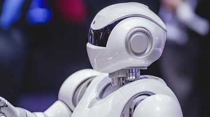 Poster - A close-up of a robot hand grasping a human hand, representing future business collaborations. The merging of AI and human ingenuity stands at the forefront of progress.