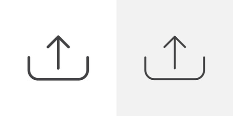 Poster - Export icon vector icon set in black and white color.