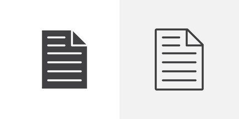 Poster - File icon vector icon set in black and white color.