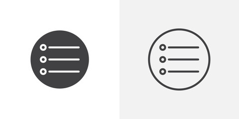 Poster - Menu icon vector icon set in black and white color.