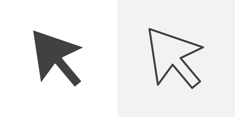 Poster - Mouse icon vector icon set in black and white color.