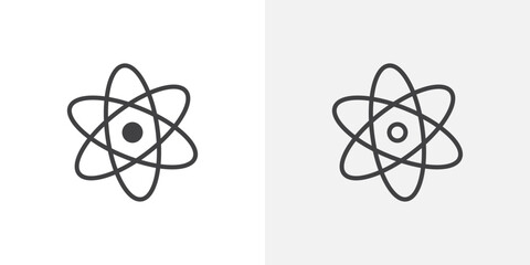 Physics icon vector icon set in black and white color.