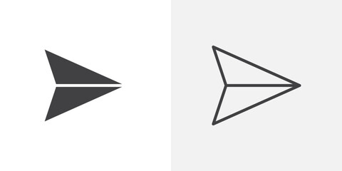 Poster - Send icon vector icon set in black and white color.