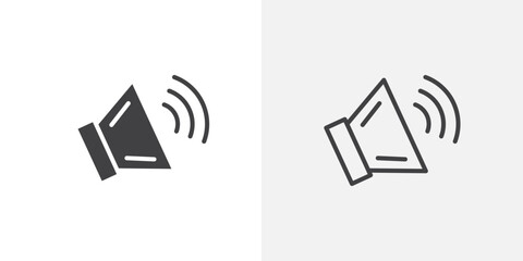 Poster - Speaker icon vector icon set in black and white color.