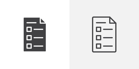 Poster - Test icon vector icon set in black and white color.