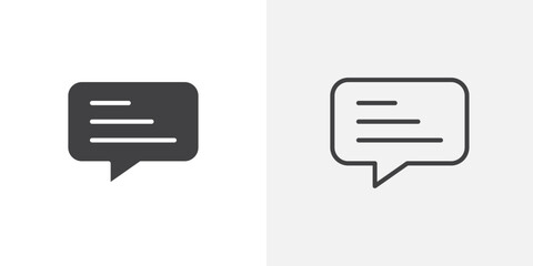 Poster - Text icon vector icon set in black and white color.