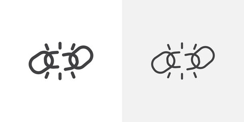 Poster - Weakness icon vector icon set in black and white color.