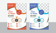 © MdRezaulKarim - Travel Flyer Layout with rounded elements orange and blue, Adventure travel, Travel flyer Editable, Travel flyer template