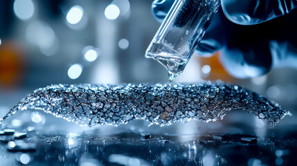 layered graphene sheets being exfoliated from graphite, scientific discovery in nanotechnology