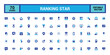 © Rubbble - Ranking star Related Solid colorfull Icons collection. Ranking icon set, Relatate to reward, championship, Prize, Tow color icon set, Editable and pixel perfect.