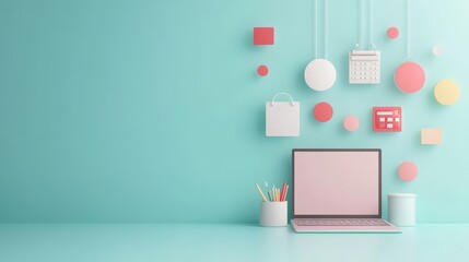 Poster - A vector illustration depicting a website icon, showcasing a unique and memorable design.