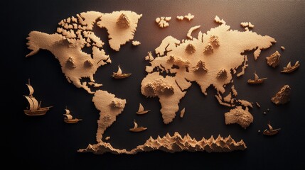 Poster - A historical map illustrating a significant geographic event or discovery, highlighting key locations and movements.