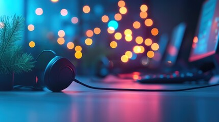 Poster - A row of phones on desks in a call center, with flashing lights indicating incoming calls, showcasing the volume of communication in a busy environment.