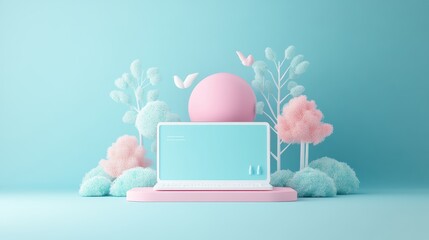 Poster - Website interface with a captivating illustration showcasing a company product or service.