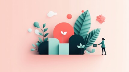 Poster - Illustrator showcasing their portfolio of diverse illustration styles and projects to a potential client.