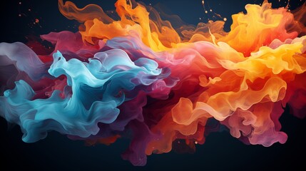 Wall Mural - cool modern abstract wallpaper design of color splash waves