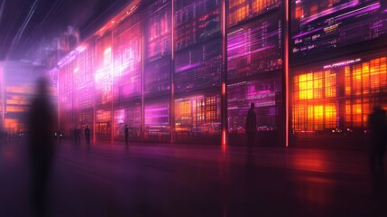 Poster - a vibrant logistics control center showcases glowing 3d models of supply chains and delivery routes 