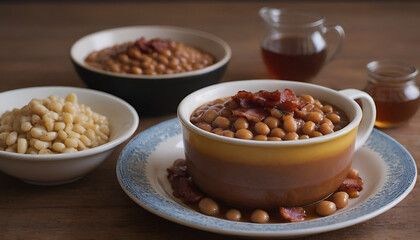 Wall Mural - maple baked beans with bacon