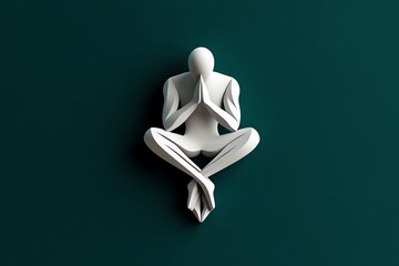 Poster - Simple minimalist icon of a person prioritizing self-interest, with clean lines and geometric shapes illustrating the focus on the individual