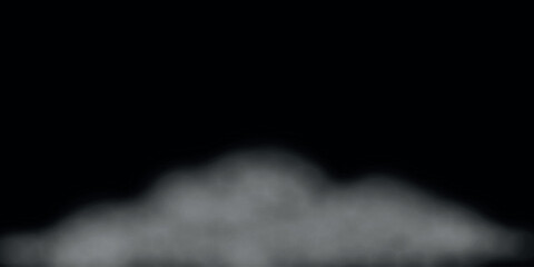 realistic illustration of gray thick fog. vector on a black background