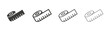 © Witty - Meter tape liner icon vector set.
