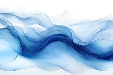 Wall Mural - Flowing blue abstract waves