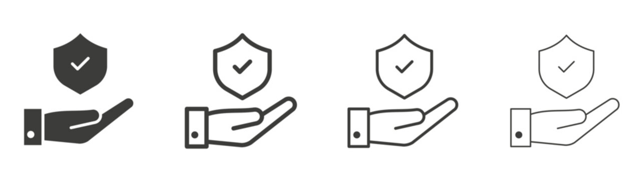 Protection liner icon vector set.