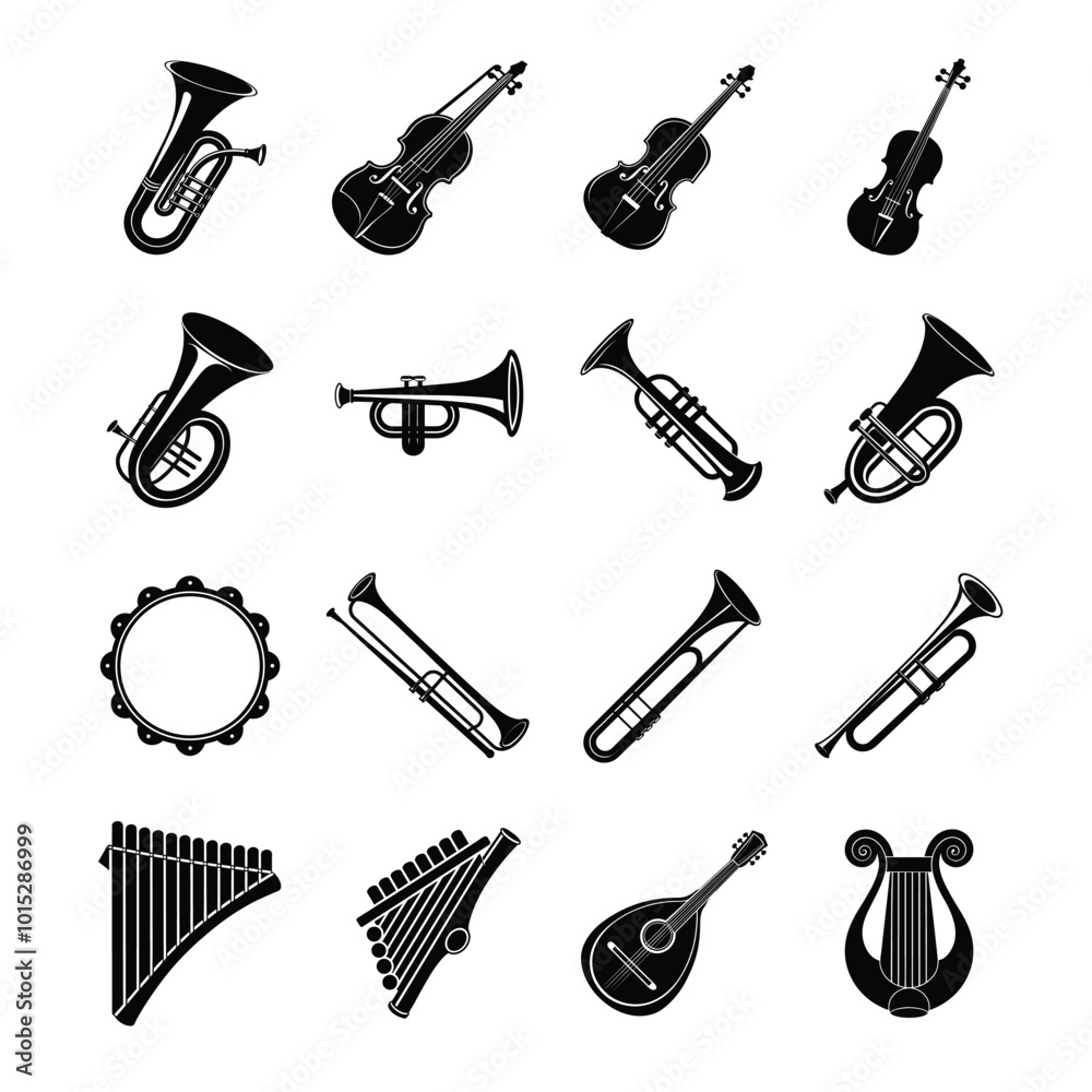 Simple Vector Instruments A vibrant vector bundle of musical instruments, perfect for mugs, books ...