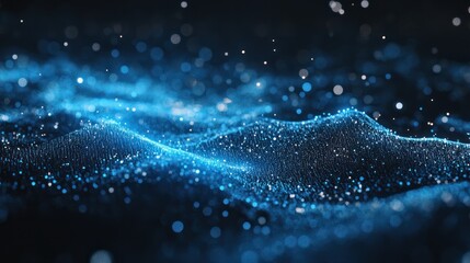 Poster - blue light abstract digital data network connection futuristic technology business looping animation