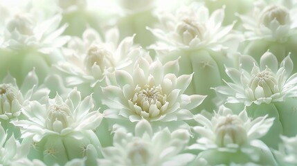 Canvas Print -   A cluster of white blooms surrounded by more white blooms